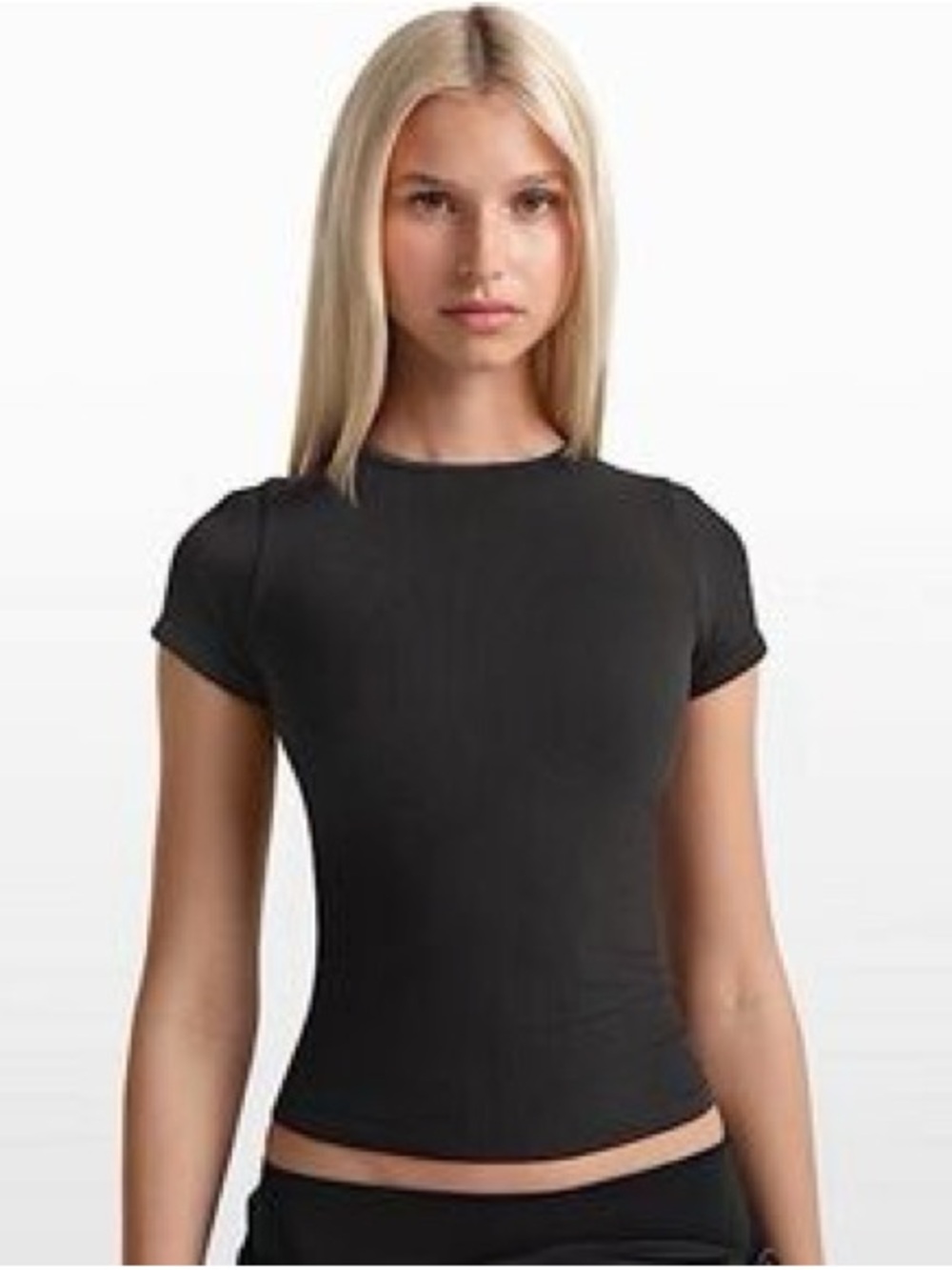 SKIMS Nike seamless ribbed baby tee size L NWT retail $74